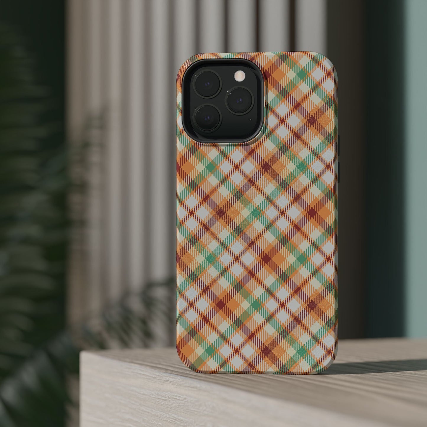 MagSafe Case - Autumn Harvest Plaid Design - BOGO Cases