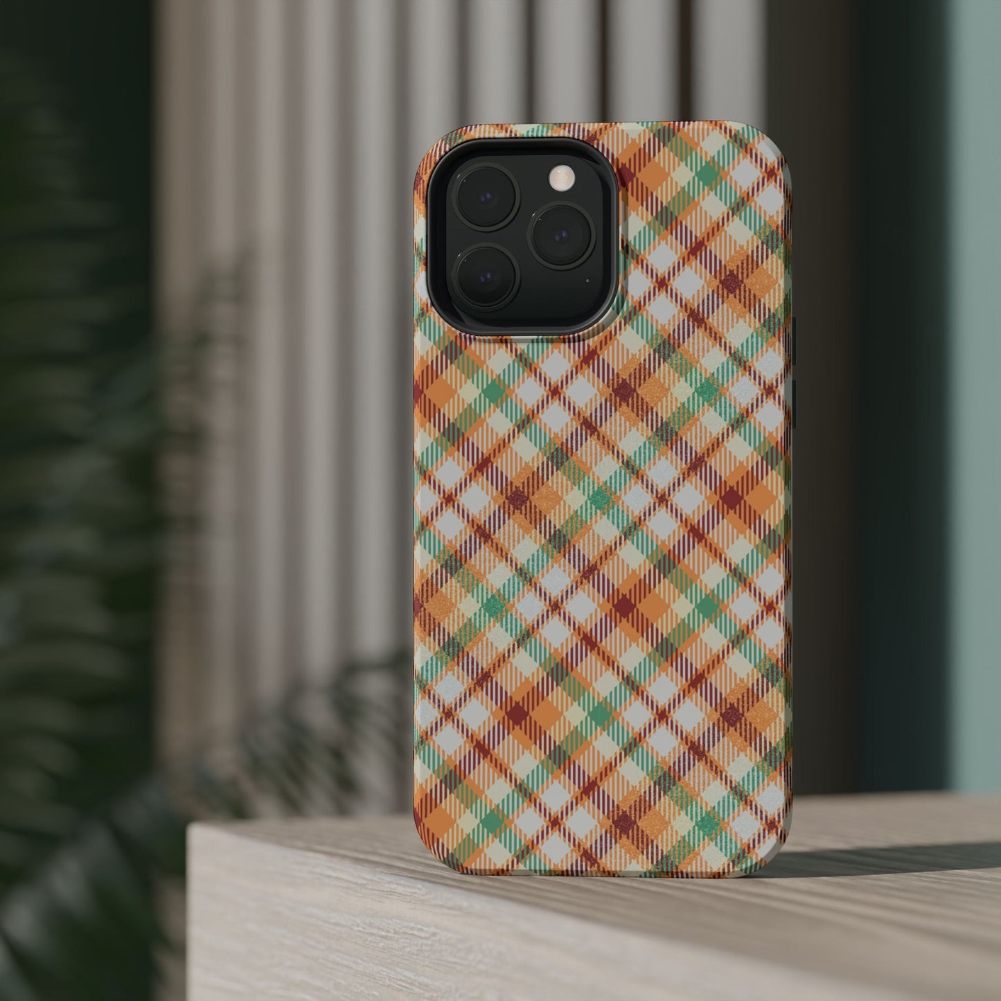 MagSafe Case - Autumn Harvest Plaid Design - BOGO Cases