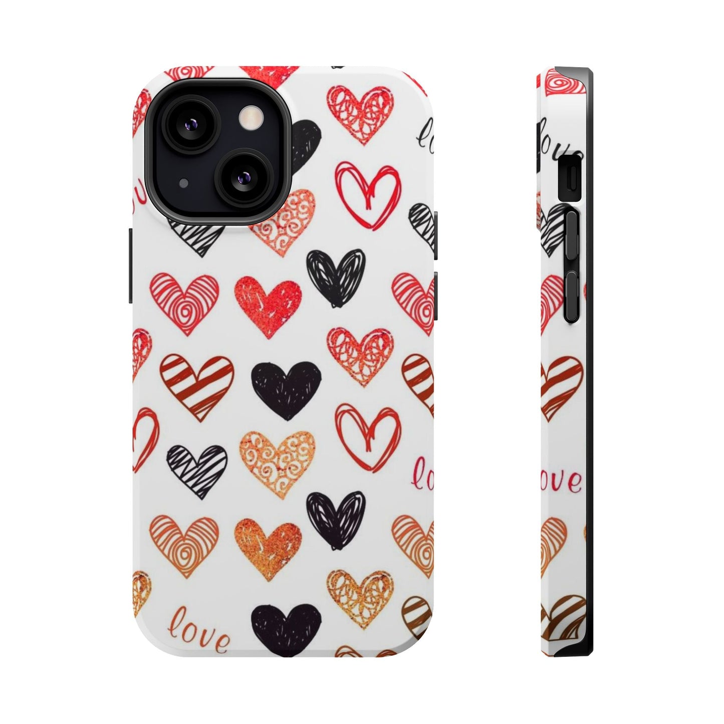 MagSafe Case: Hand - Drawn Hearts & Love - BOGO Cases