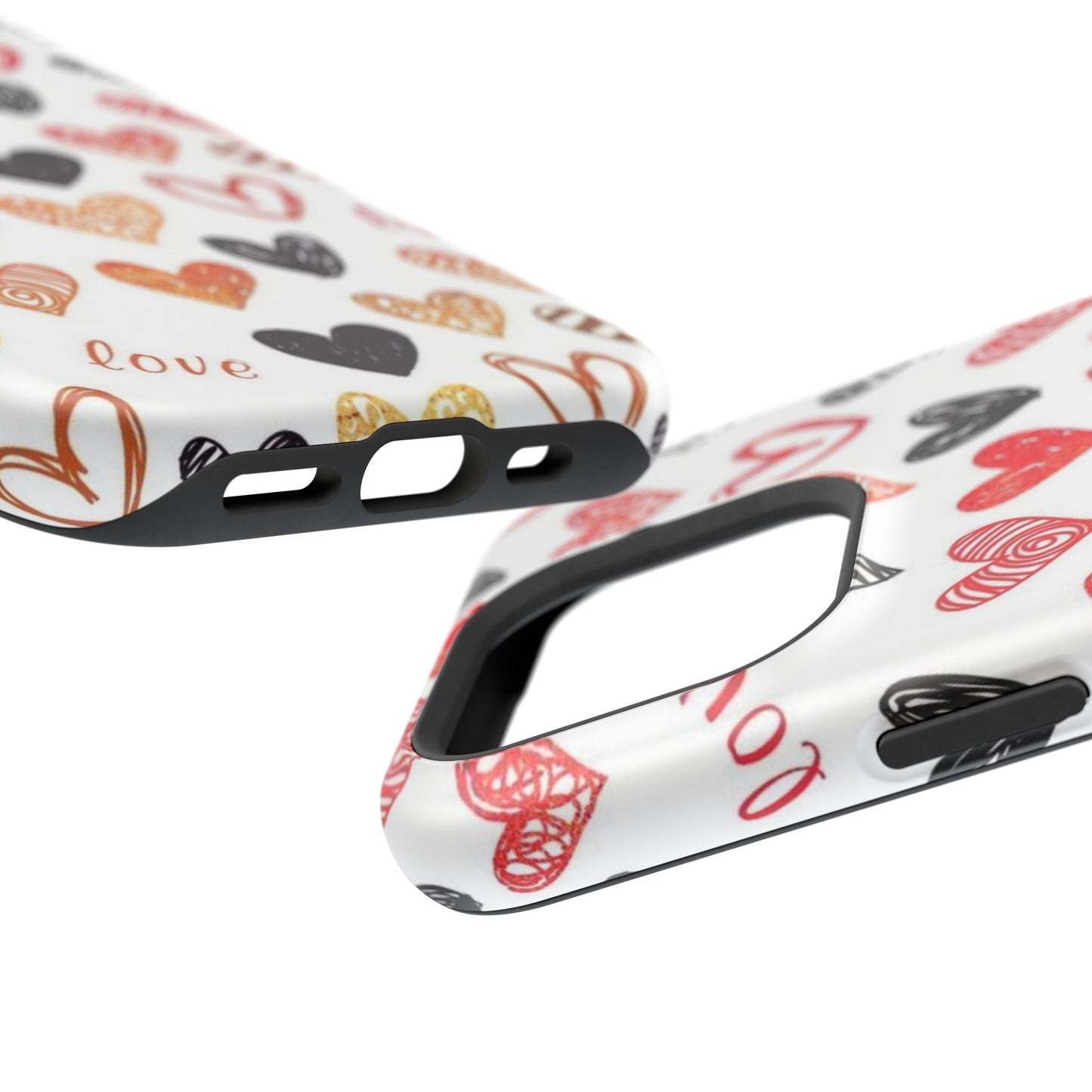 MagSafe Case: Hand - Drawn Hearts & Love - BOGO Cases