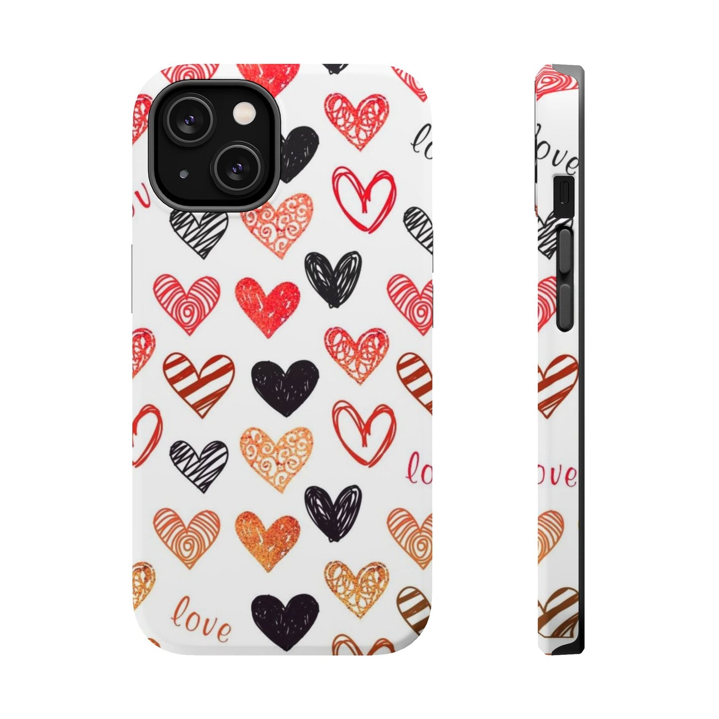 MagSafe Case: Hand - Drawn Hearts & Love - BOGO Cases