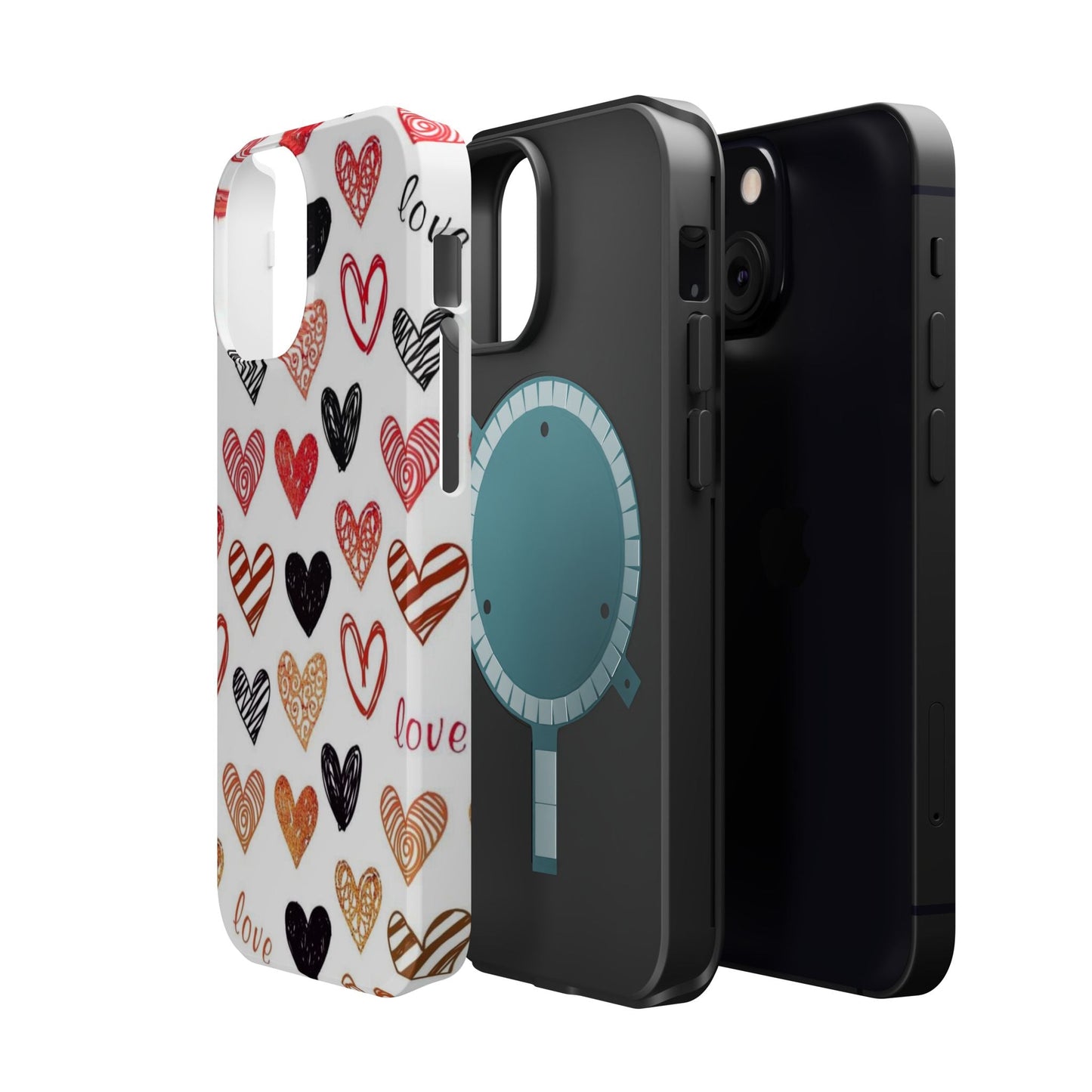 MagSafe Case: Hand - Drawn Hearts & Love - BOGO Cases