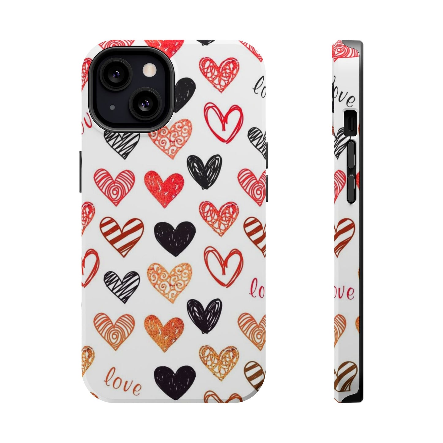 MagSafe Case: Hand - Drawn Hearts & Love - BOGO Cases