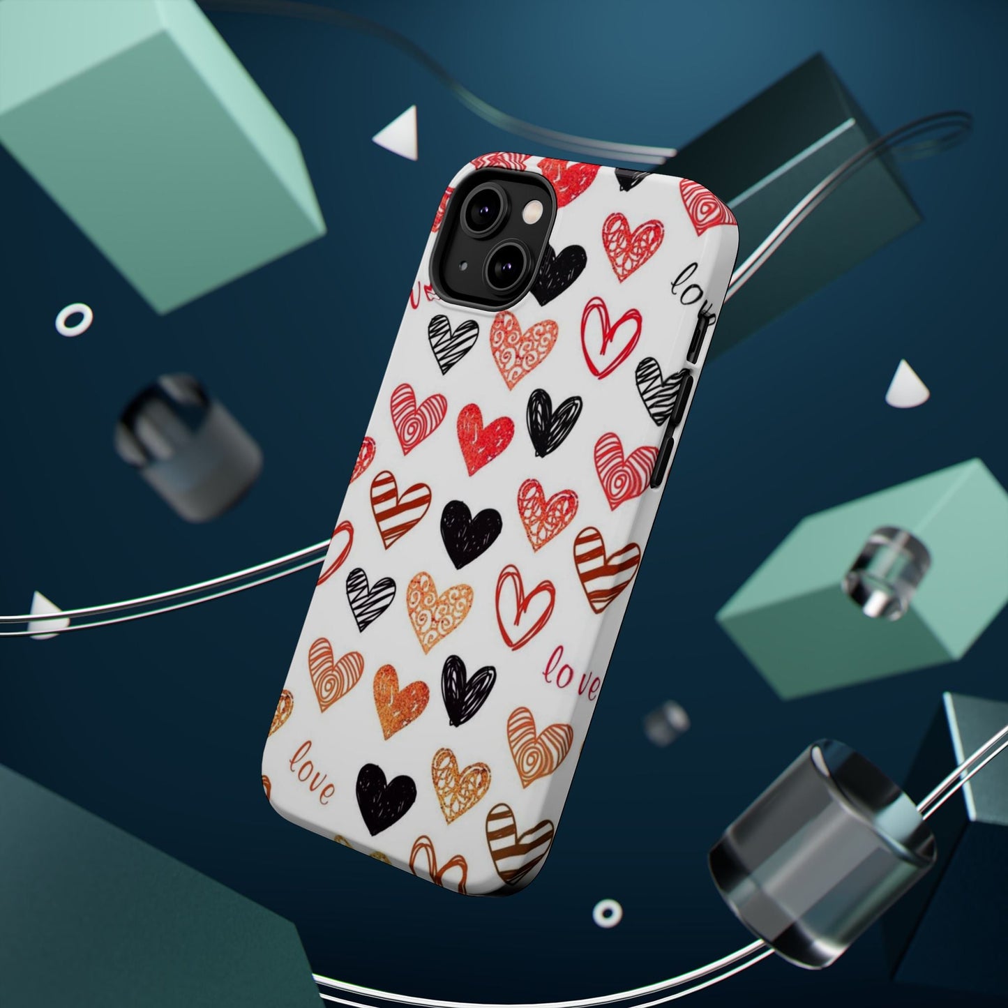 MagSafe Case: Hand - Drawn Hearts & Love - BOGO Cases