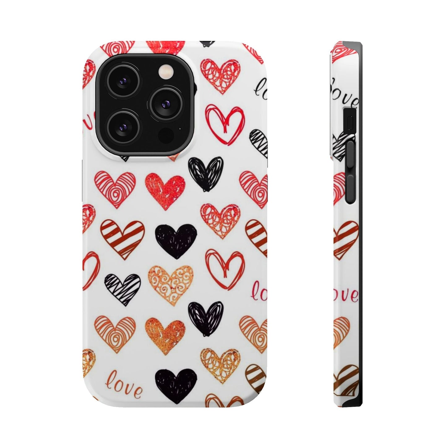 MagSafe Case: Hand - Drawn Hearts & Love - BOGO Cases
