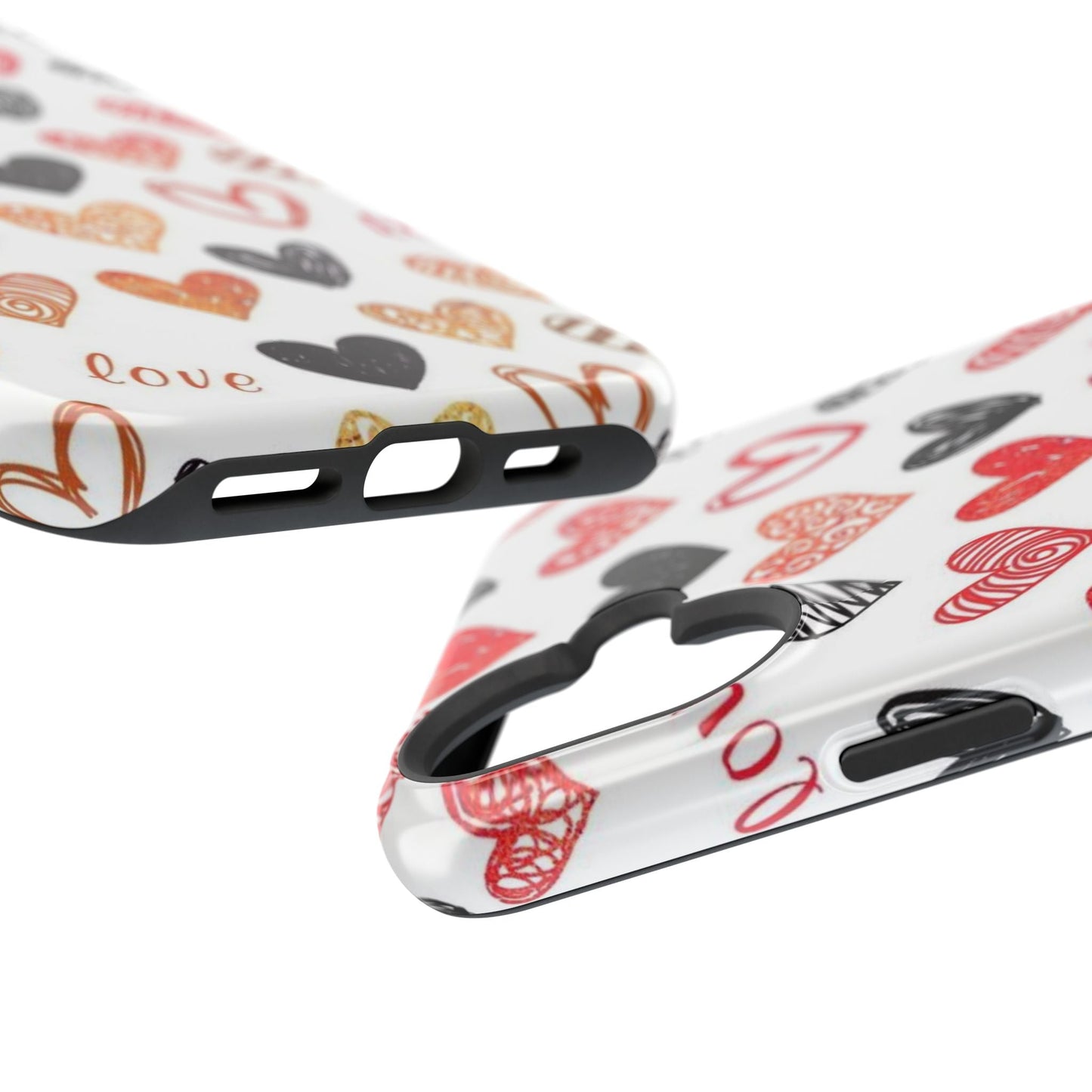 MagSafe Case: Hand - Drawn Hearts & Love - BOGO Cases