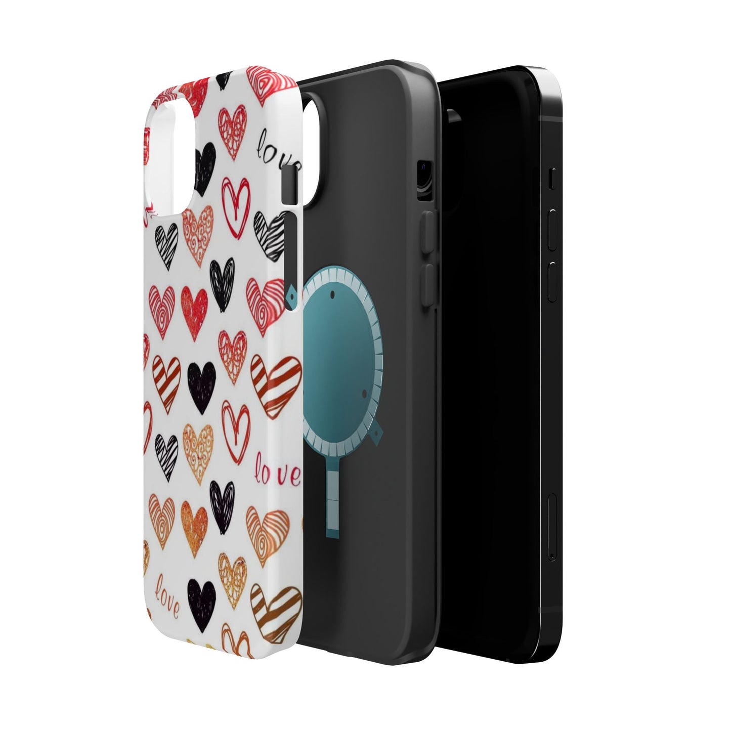 MagSafe Case: Hand - Drawn Hearts & Love - BOGO Cases