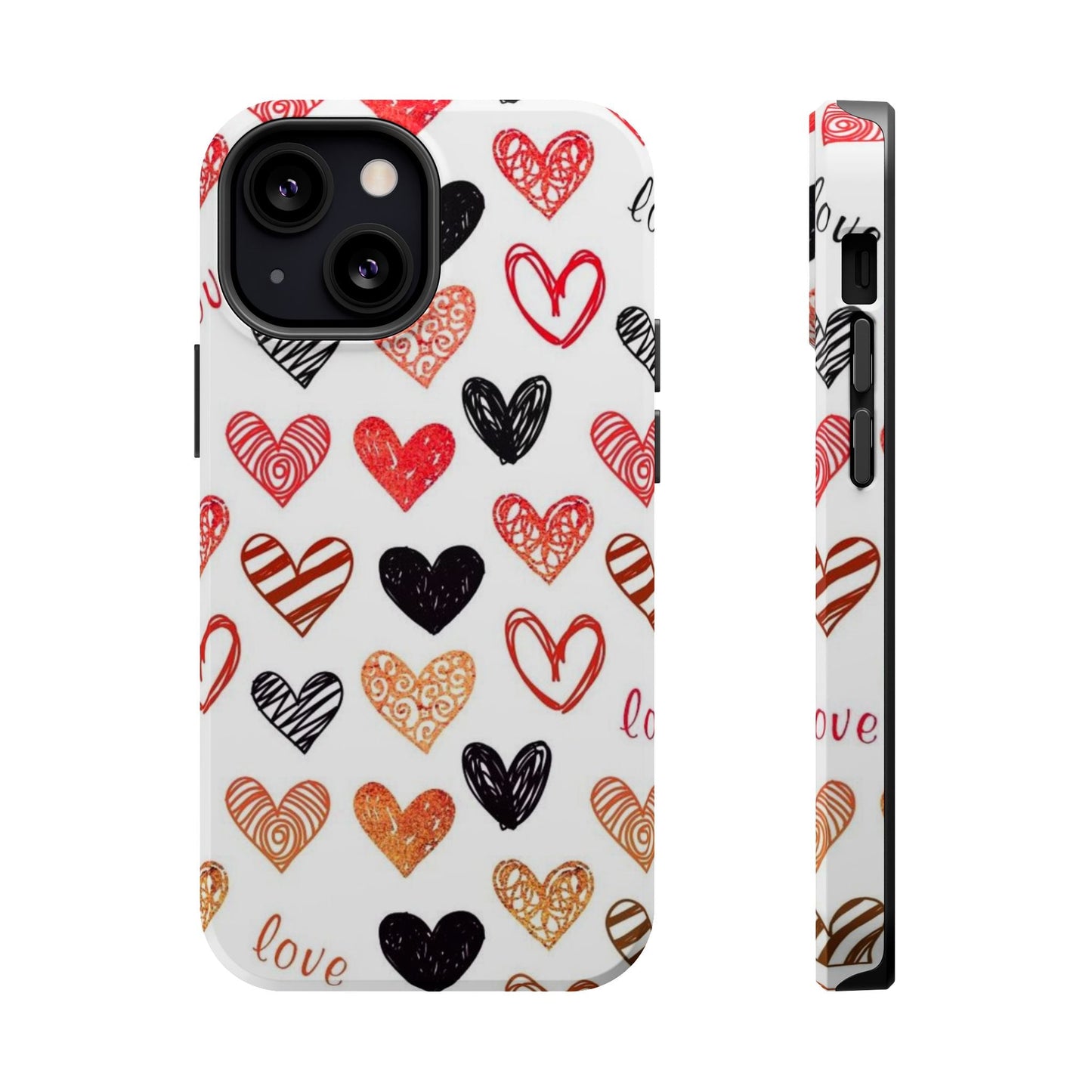 MagSafe Case: Hand - Drawn Hearts & Love - BOGO Cases
