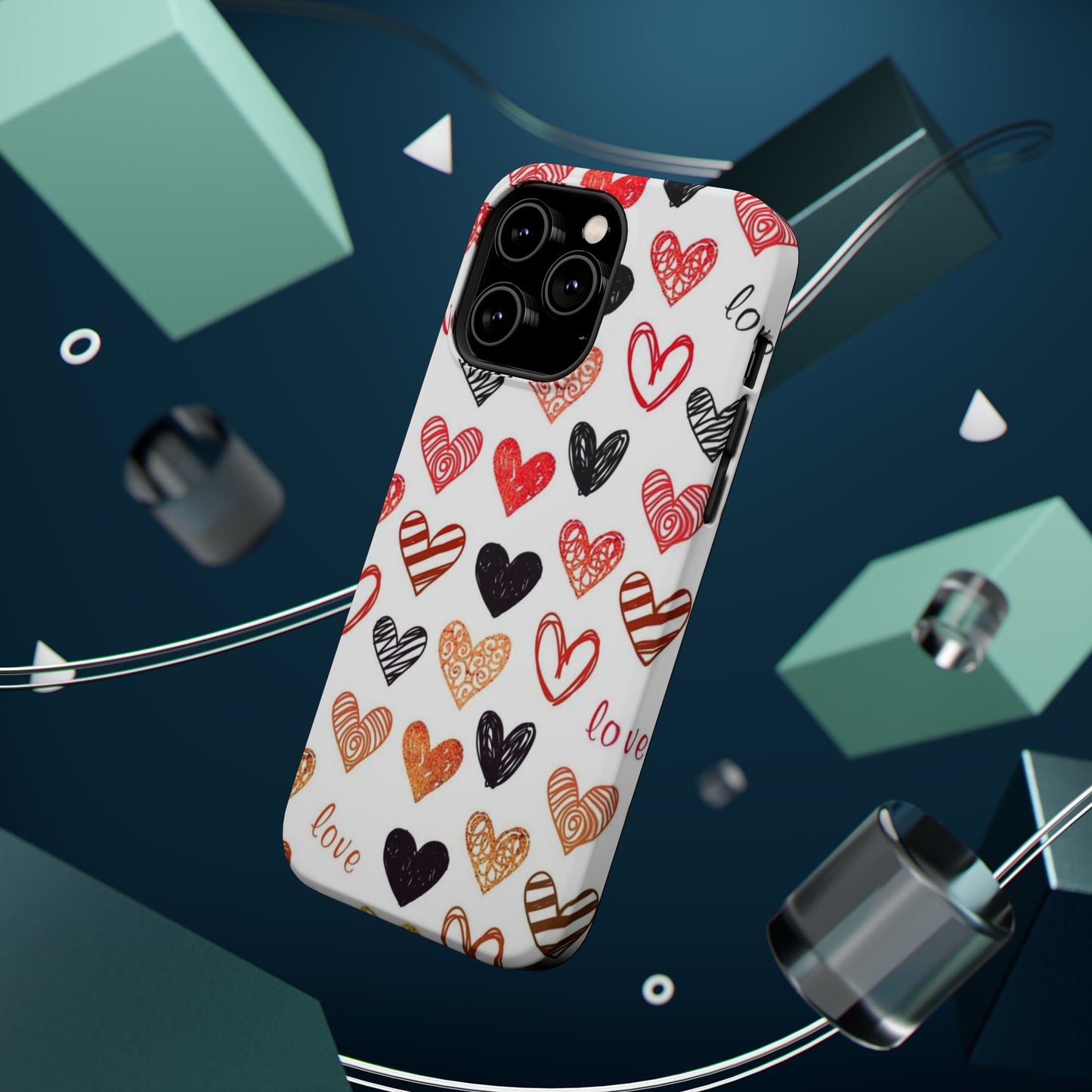 MagSafe Case: Hand - Drawn Hearts & Love - BOGO Cases