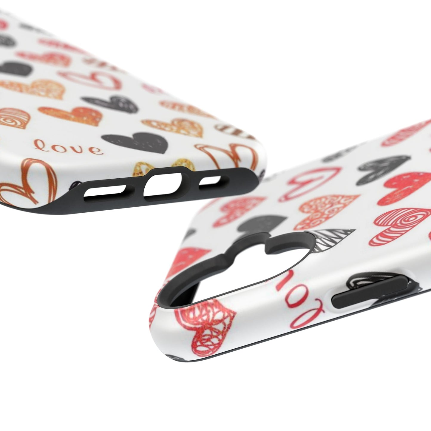 MagSafe Case: Hand - Drawn Hearts & Love - BOGO Cases