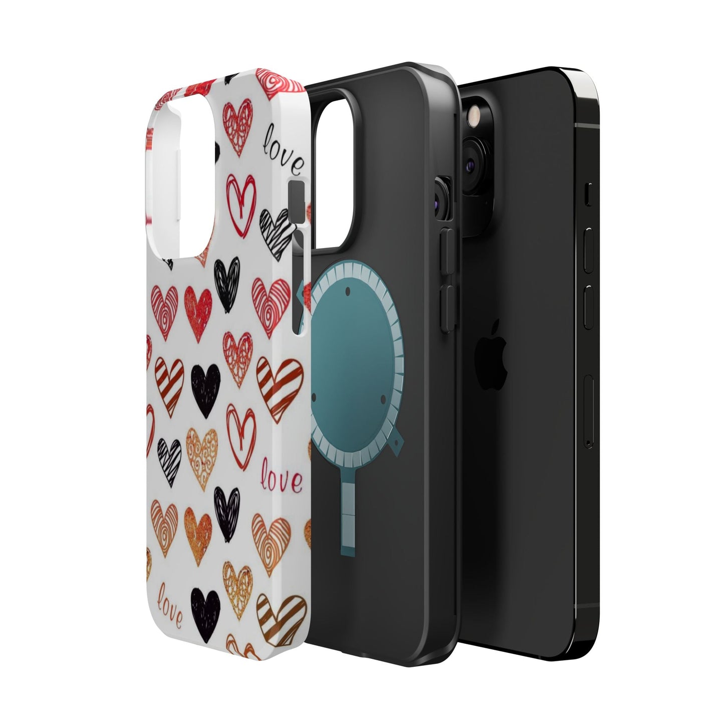 MagSafe Case: Hand - Drawn Hearts & Love - BOGO Cases
