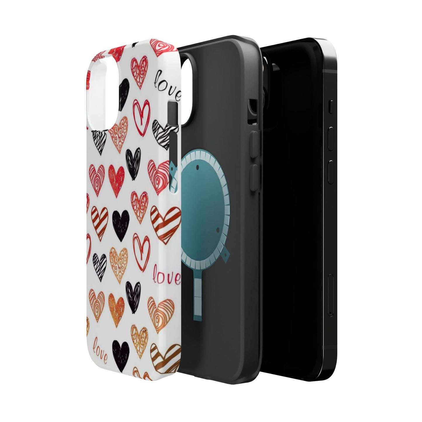MagSafe Case: Hand - Drawn Hearts & Love - BOGO Cases