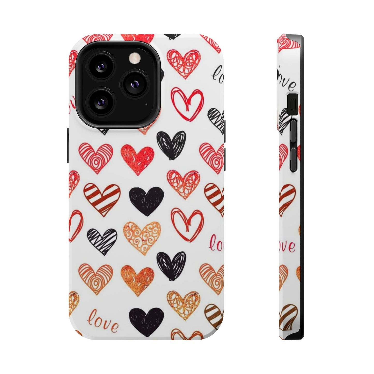 MagSafe Case: Hand - Drawn Hearts & Love - BOGO Cases