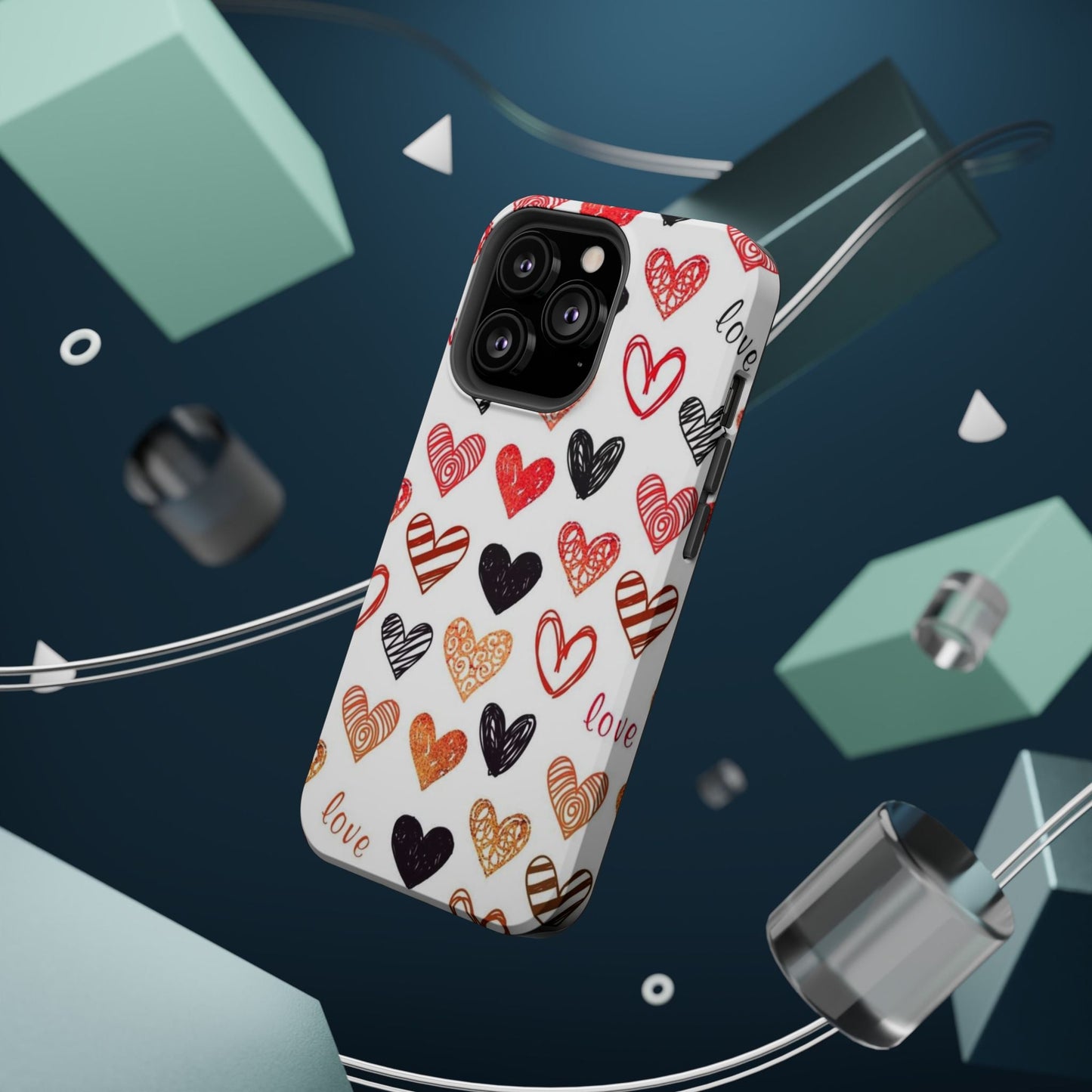 MagSafe Case: Hand - Drawn Hearts & Love - BOGO Cases