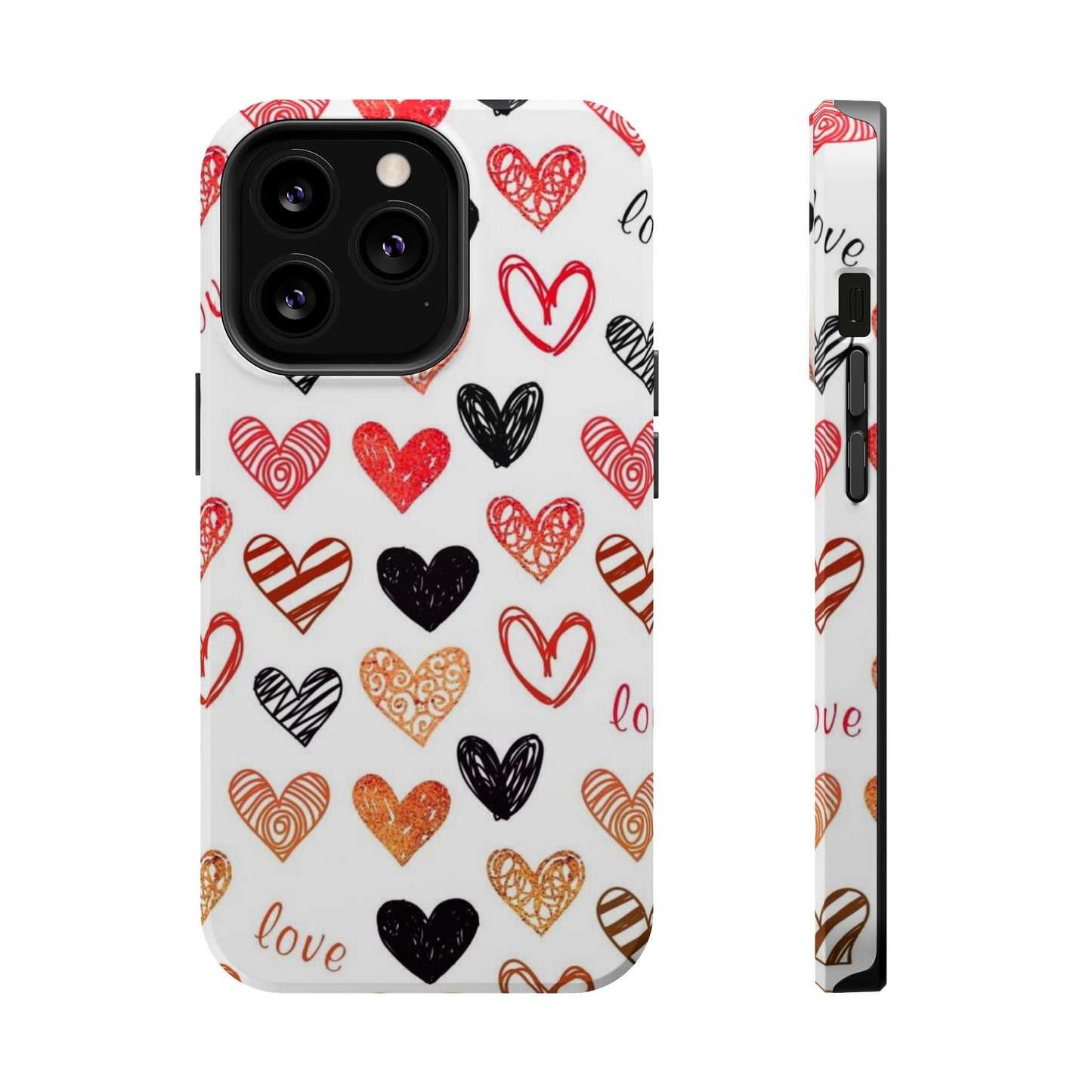 MagSafe Case: Hand - Drawn Hearts & Love - BOGO Cases
