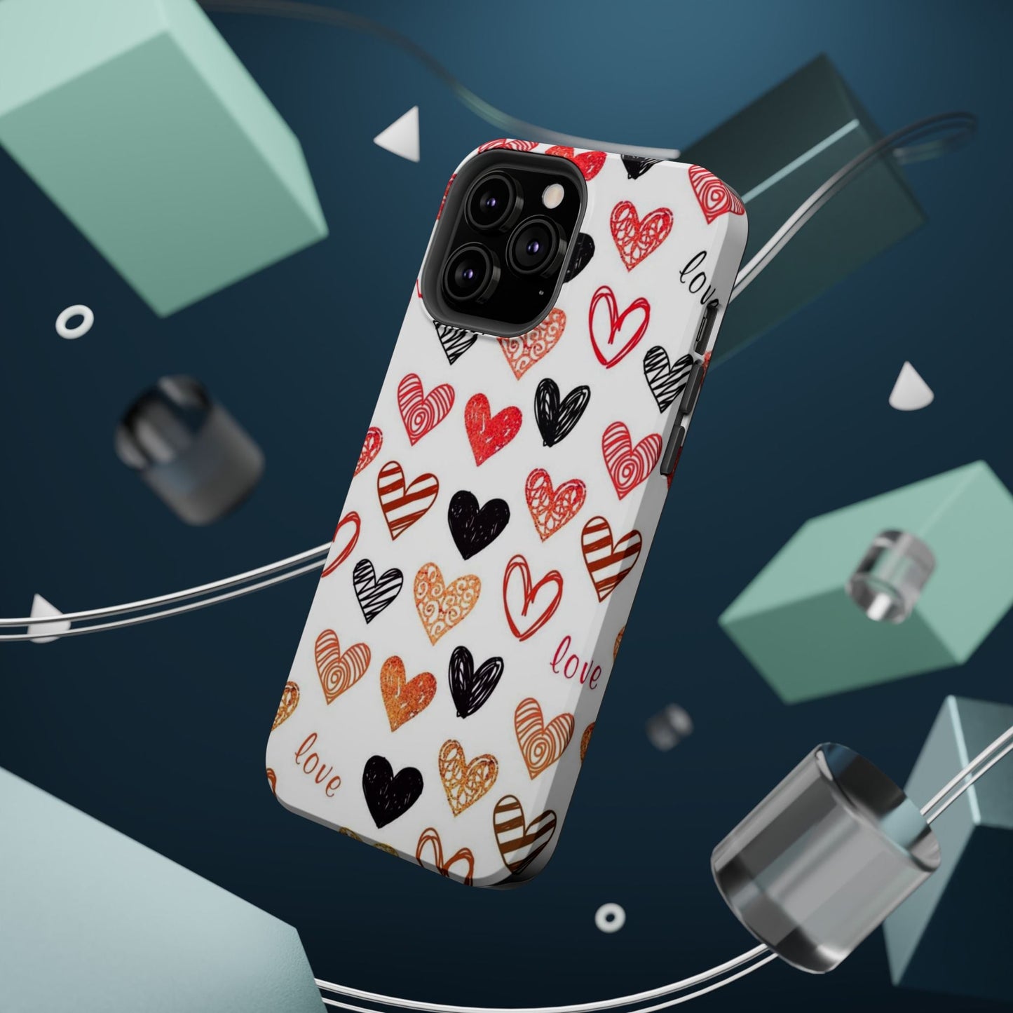 MagSafe Case: Hand - Drawn Hearts & Love - BOGO Cases