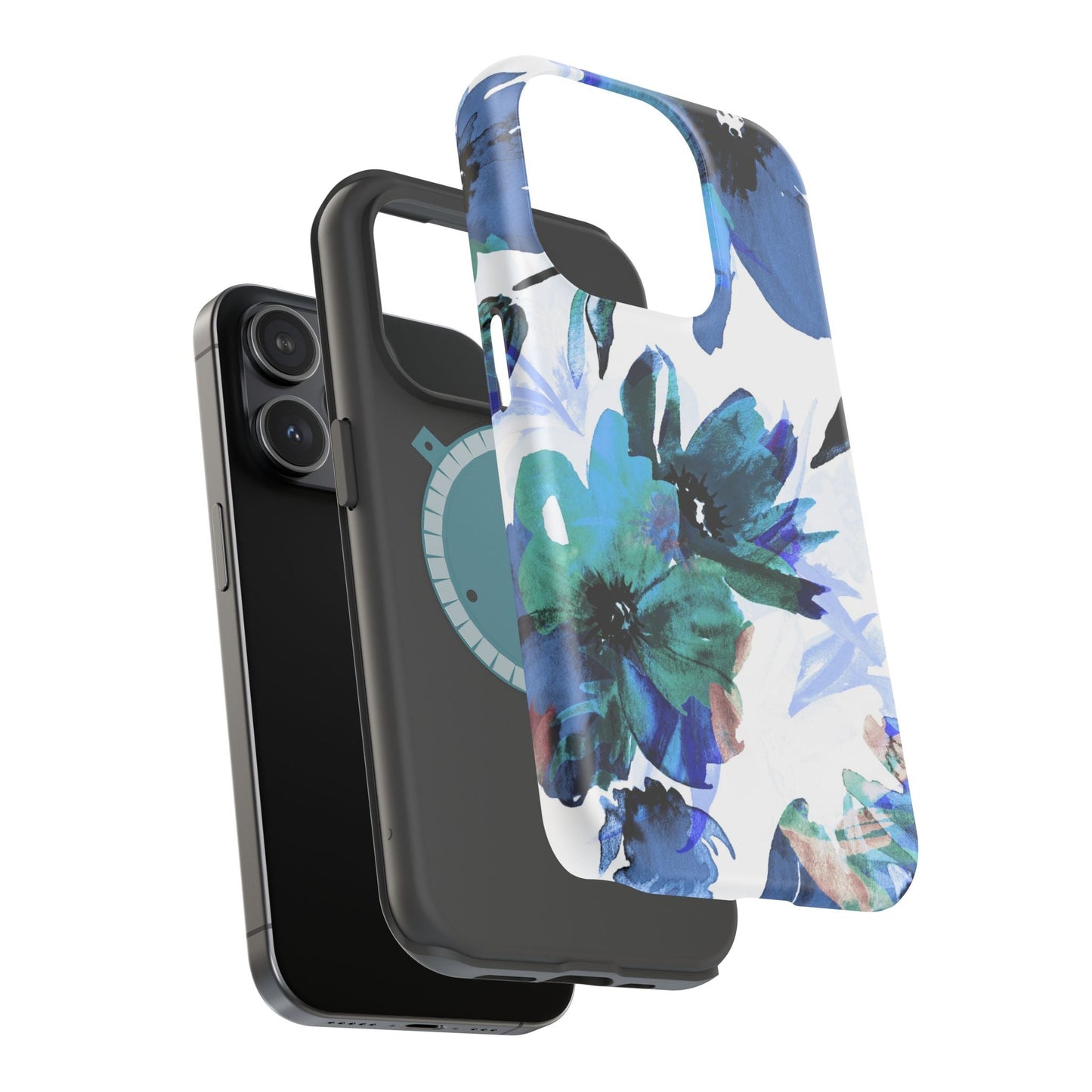 MagSafe iPhone Case – Serene Blue Blossom - BOGO Cases