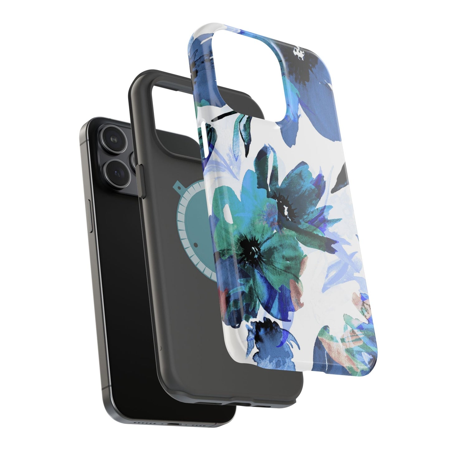 MagSafe iPhone Case – Serene Blue Blossom - BOGO Cases