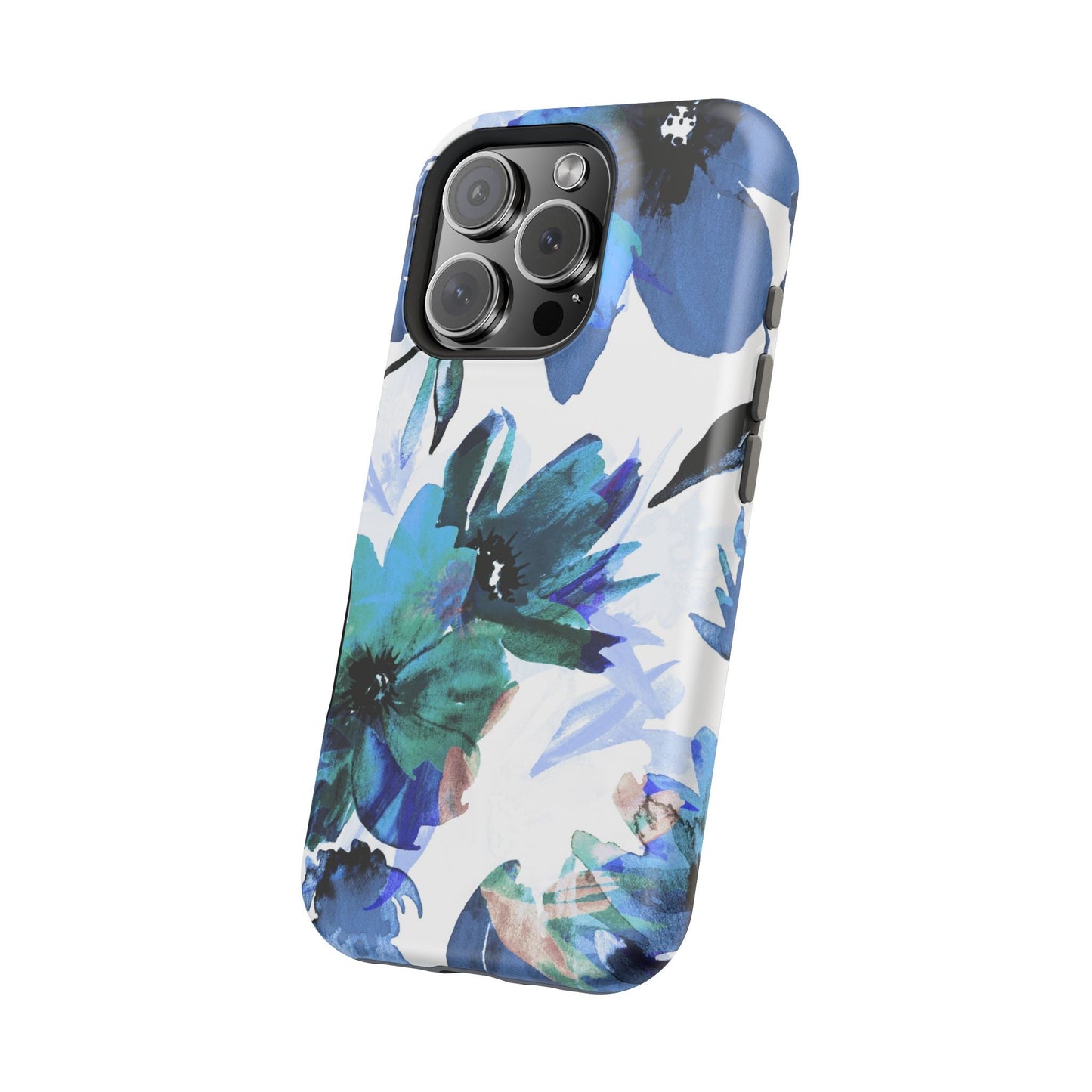 MagSafe iPhone Case – Serene Blue Blossom - BOGO Cases