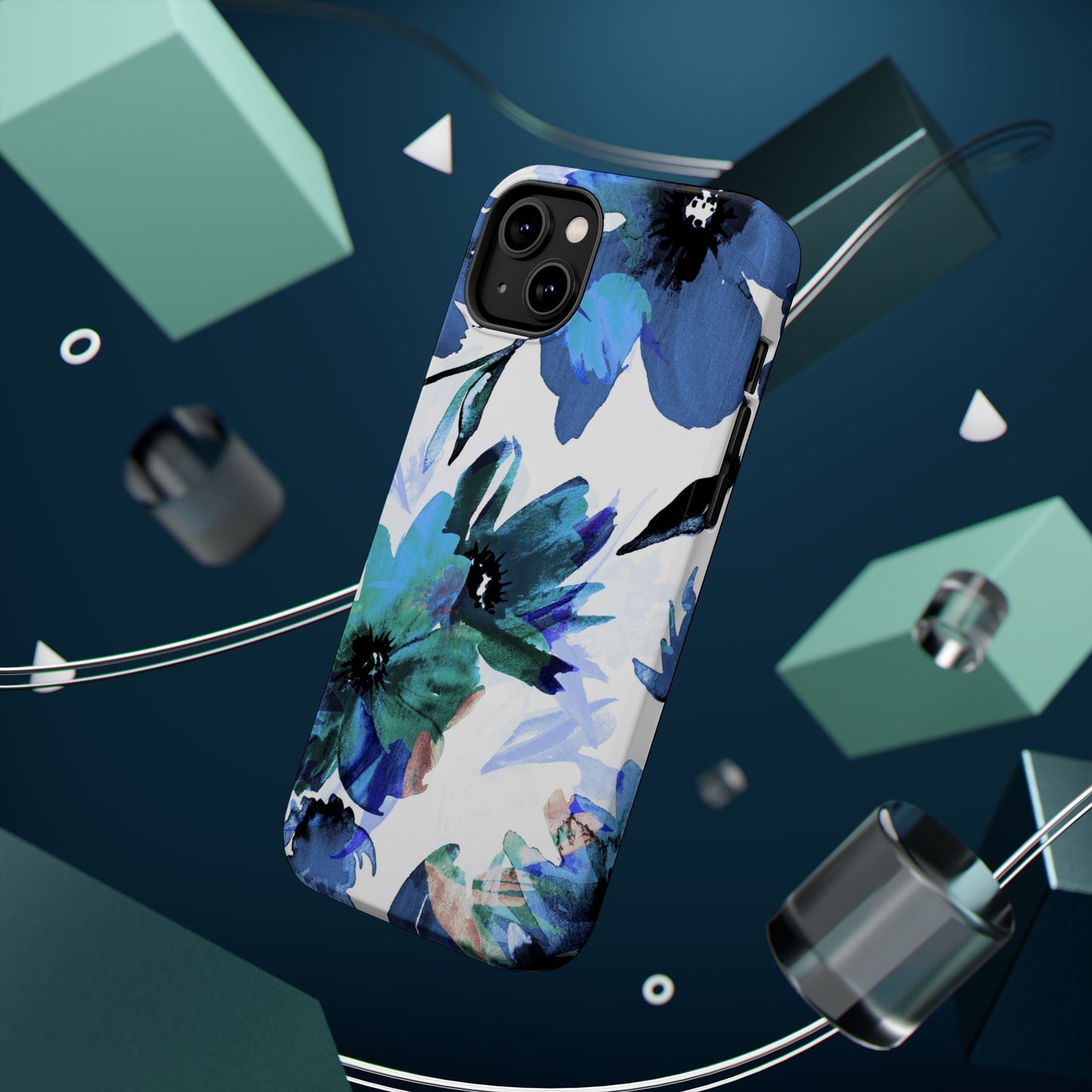 MagSafe iPhone Case – Serene Blue Blossom - BOGO Cases