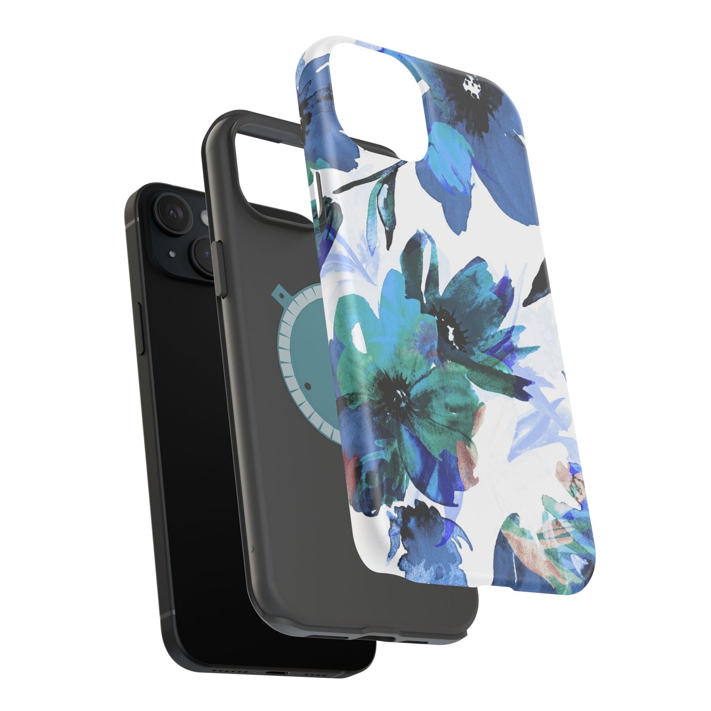 MagSafe iPhone Case – Serene Blue Blossom - BOGO Cases