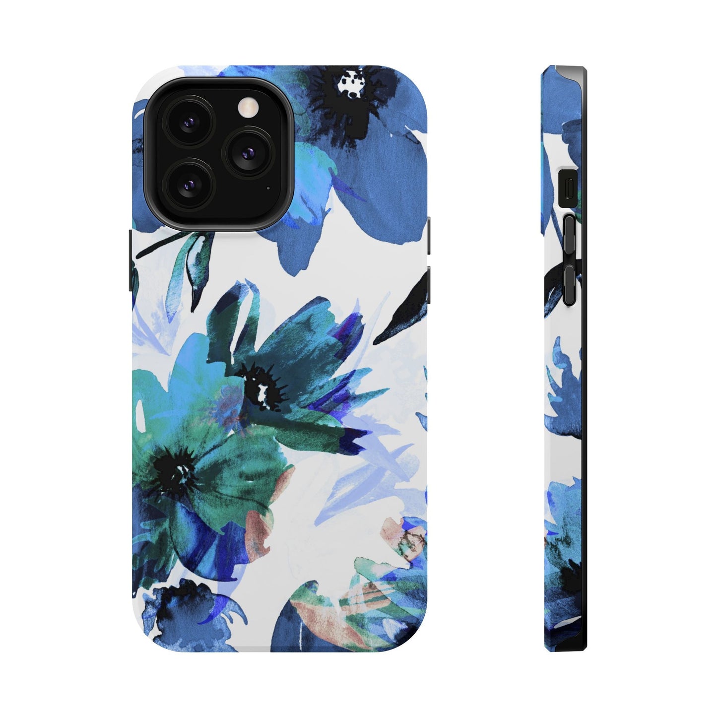 MagSafe iPhone Case – Serene Blue Blossom - BOGO Cases
