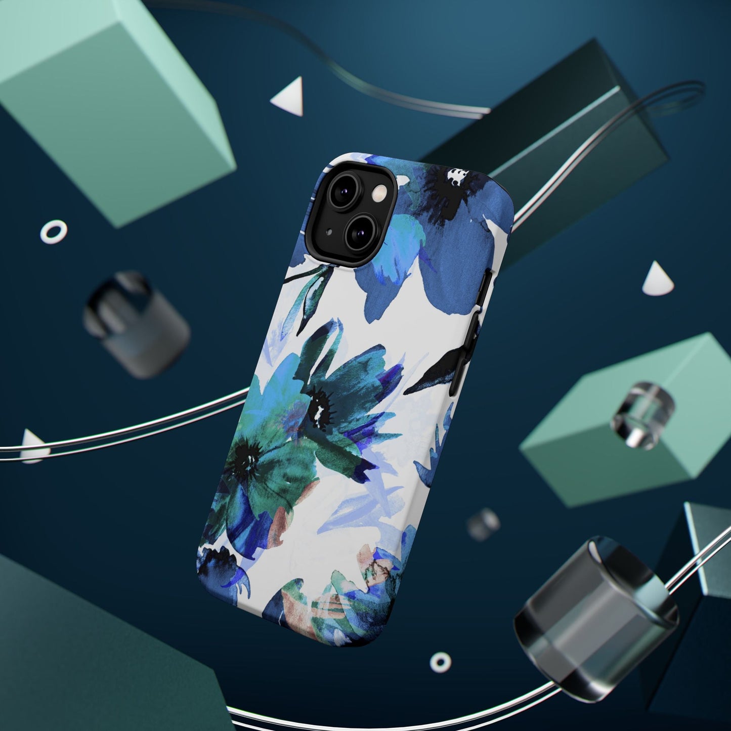 MagSafe iPhone Case – Serene Blue Blossom - BOGO Cases
