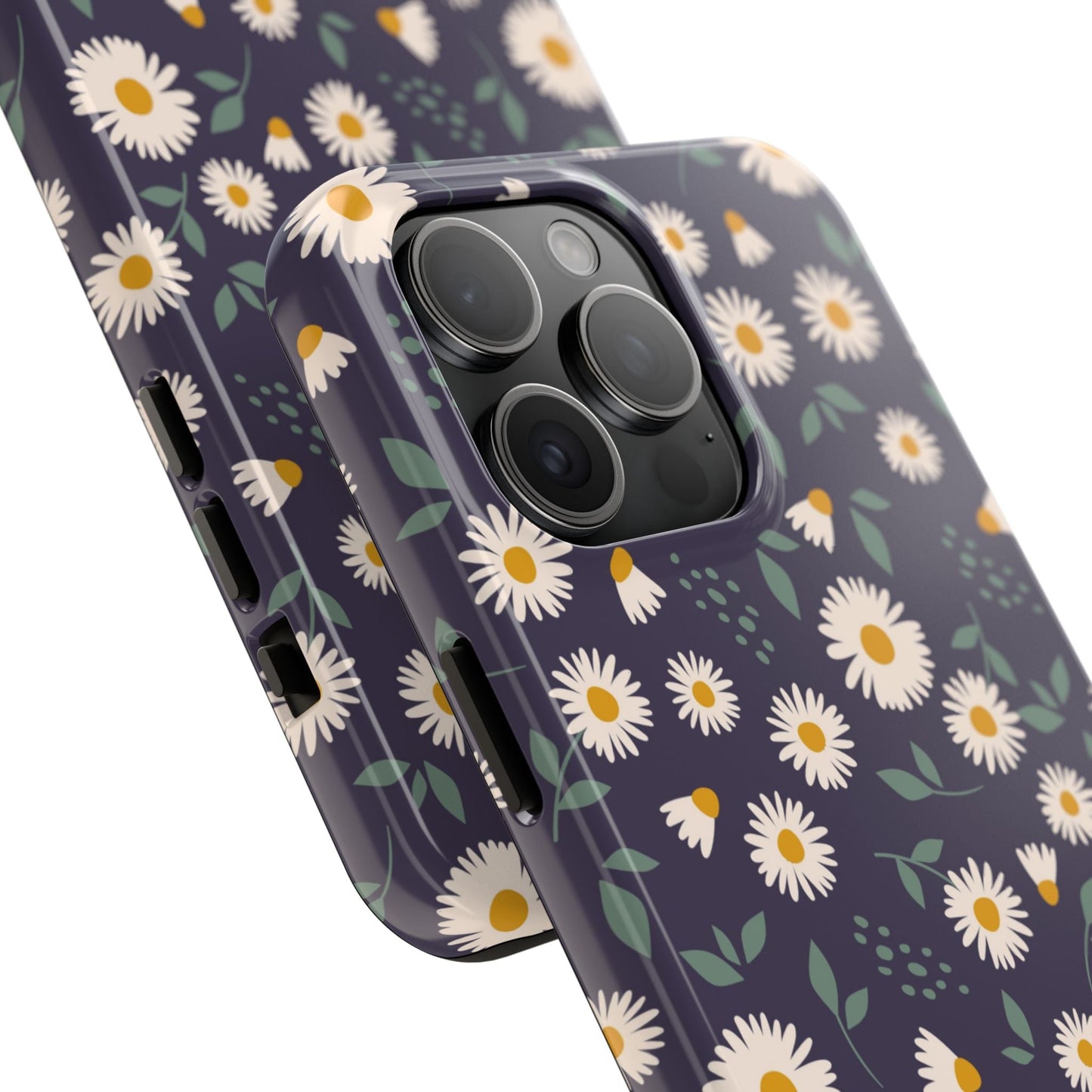 Midnight Daisy iPhone Case – Dark Navy Floral Design, Slim and Protective - BOGO Cases