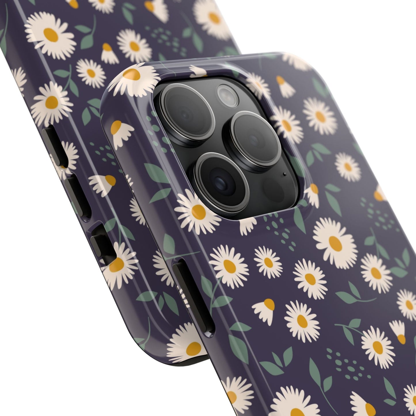 Midnight Daisy iPhone Case – Dark Navy Floral Design, Slim and Protective - BOGO Cases
