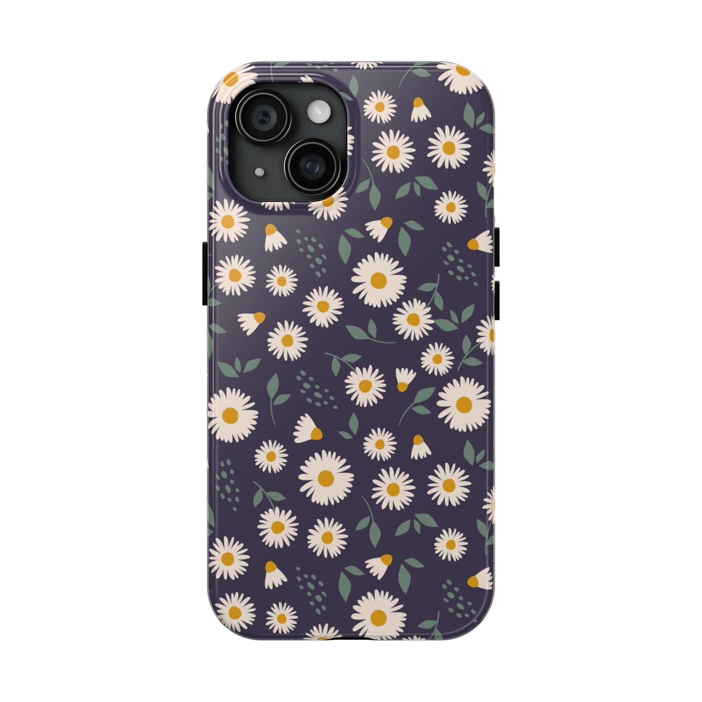 Midnight Daisy iPhone Case – Dark Navy Floral Design, Slim and Protective - BOGO Cases