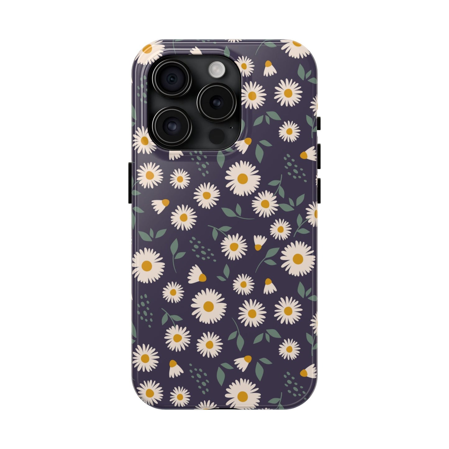 Midnight Daisy iPhone Case – Dark Navy Floral Design, Slim and Protective - BOGO Cases