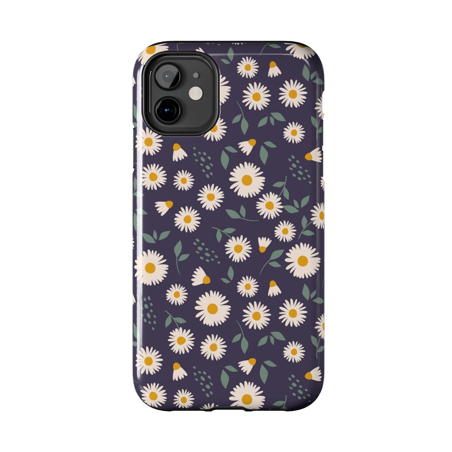 Midnight Daisy iPhone Case – Dark Navy Floral Design, Slim and Protective - BOGO Cases