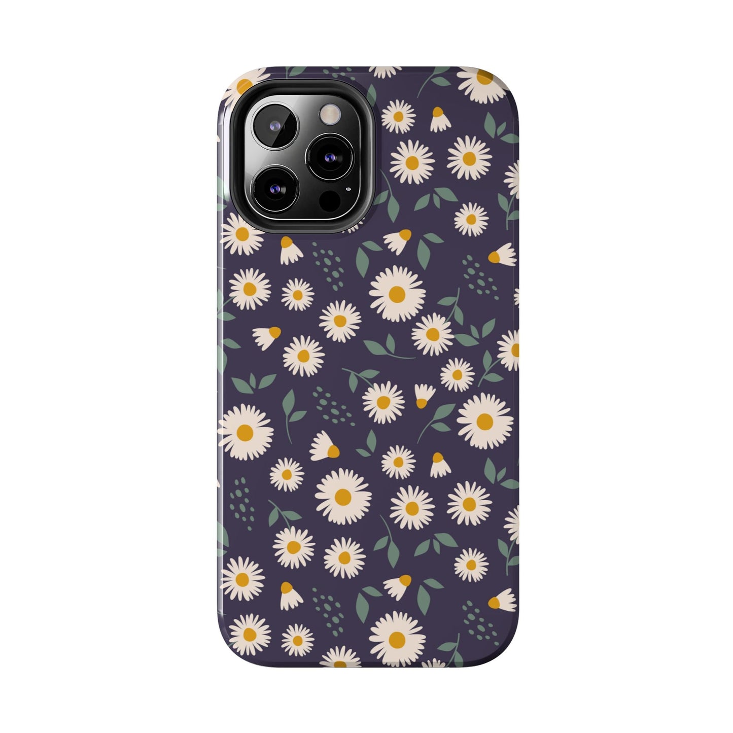 Midnight Daisy iPhone Case – Dark Navy Floral Design, Slim and Protective - BOGO Cases