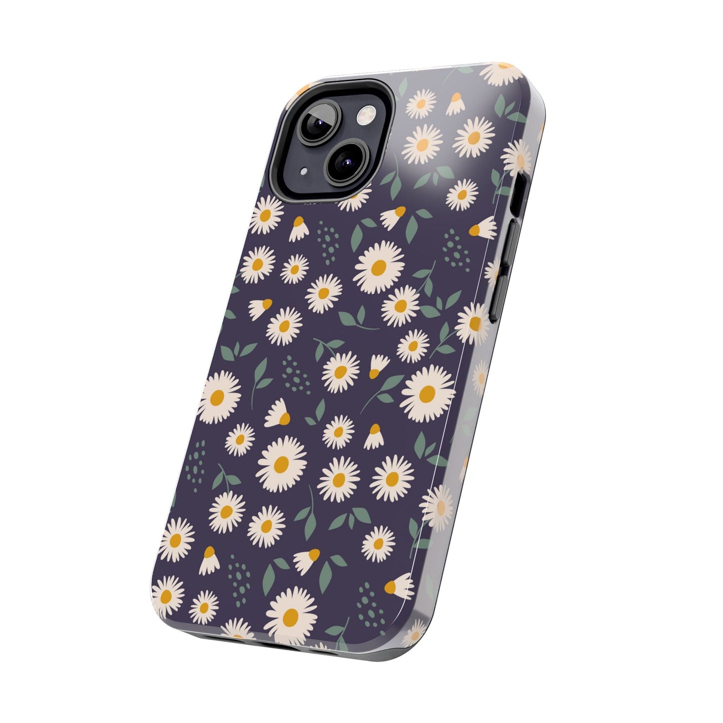 Midnight Daisy iPhone Case – Dark Navy Floral Design, Slim and Protective - BOGO Cases