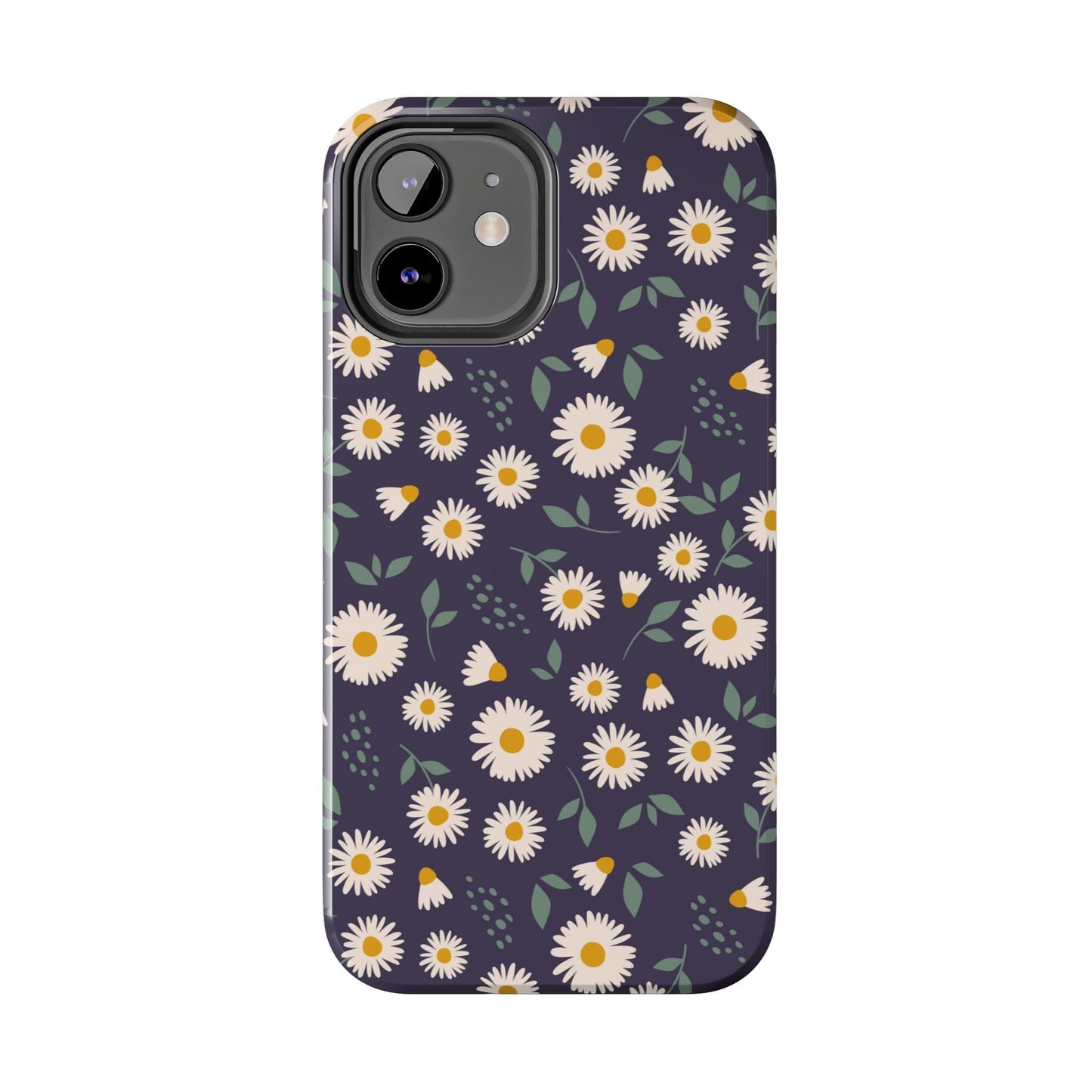 Midnight Daisy iPhone Case – Dark Navy Floral Design, Slim and Protective - BOGO Cases