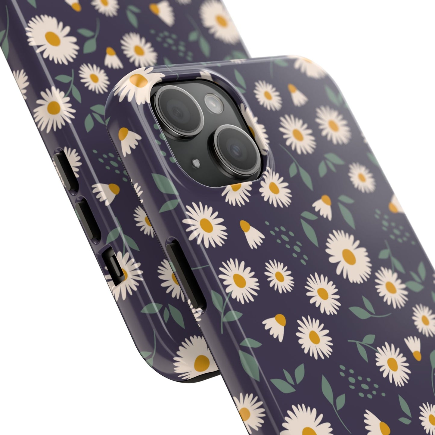 Midnight Daisy iPhone Case – Dark Navy Floral Design, Slim and Protective - BOGO Cases