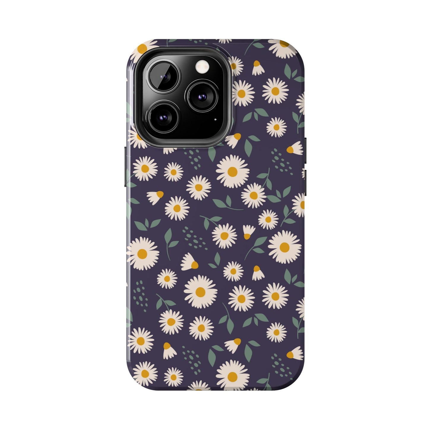 Midnight Daisy iPhone Case – Dark Navy Floral Design, Slim and Protective - BOGO Cases