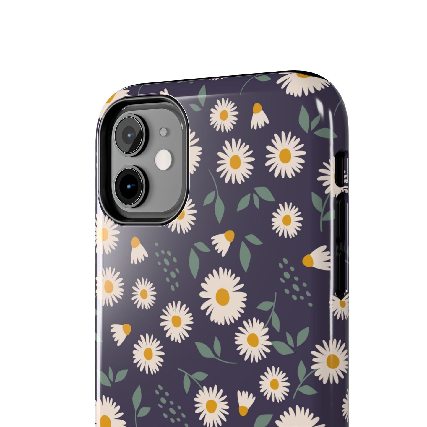 Midnight Daisy iPhone Case – Dark Navy Floral Design, Slim and Protective - BOGO Cases