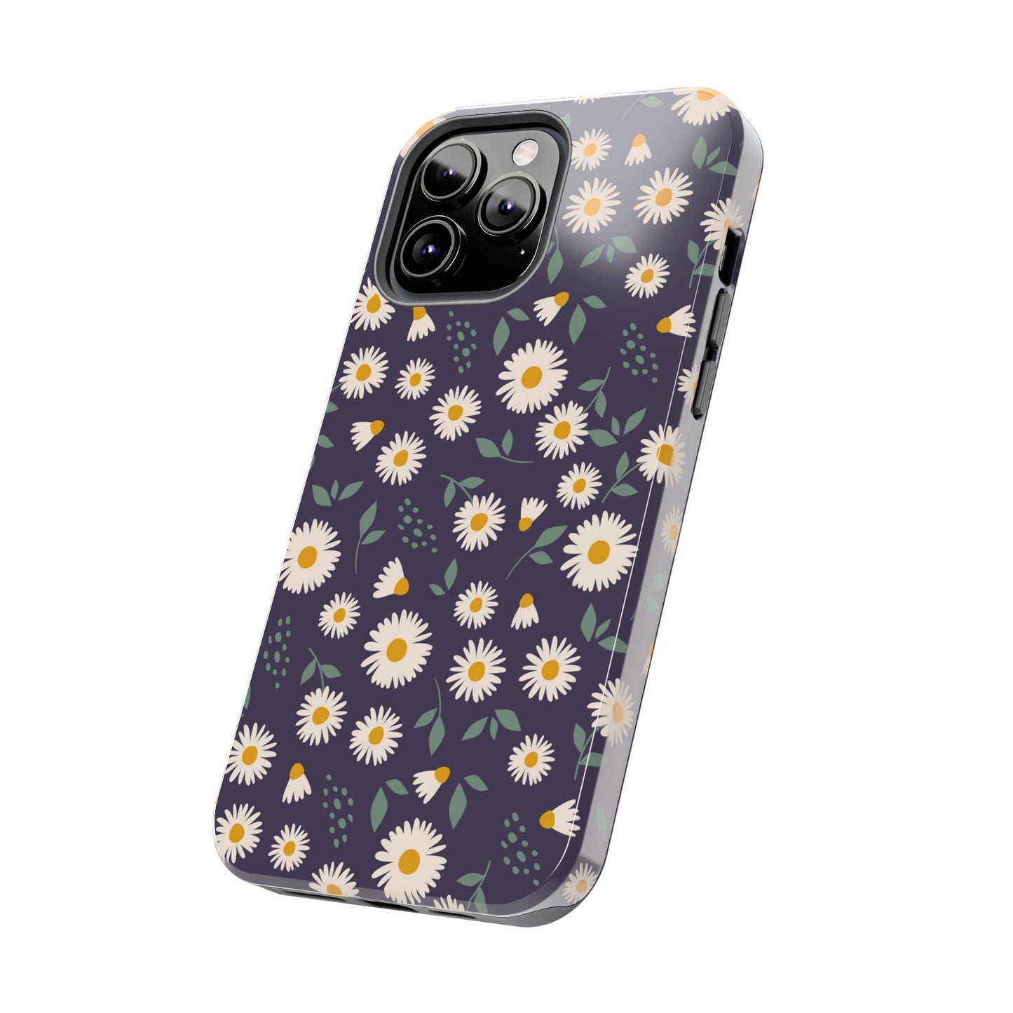 Midnight Daisy iPhone Case – Dark Navy Floral Design, Slim and Protective - BOGO Cases
