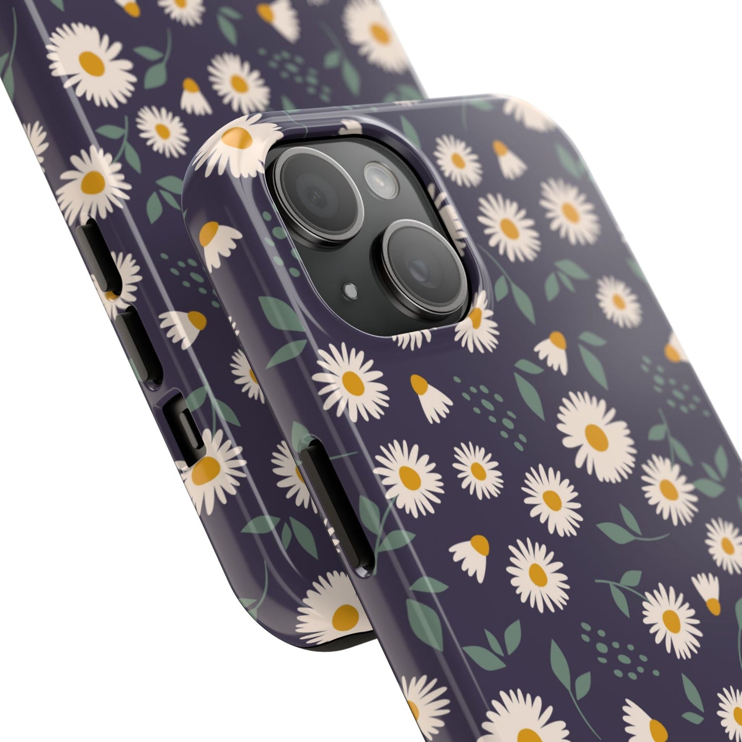 Midnight Daisy iPhone Case – Dark Navy Floral Design, Slim and Protective - BOGO Cases