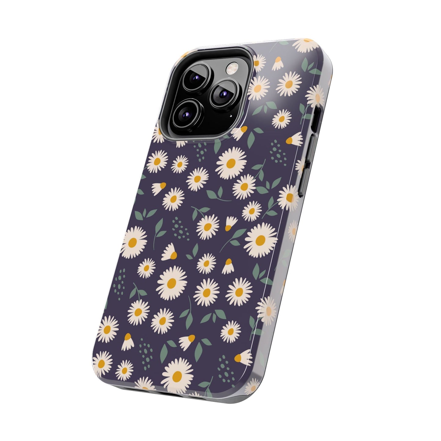 Midnight Daisy iPhone Case – Dark Navy Floral Design, Slim and Protective - BOGO Cases