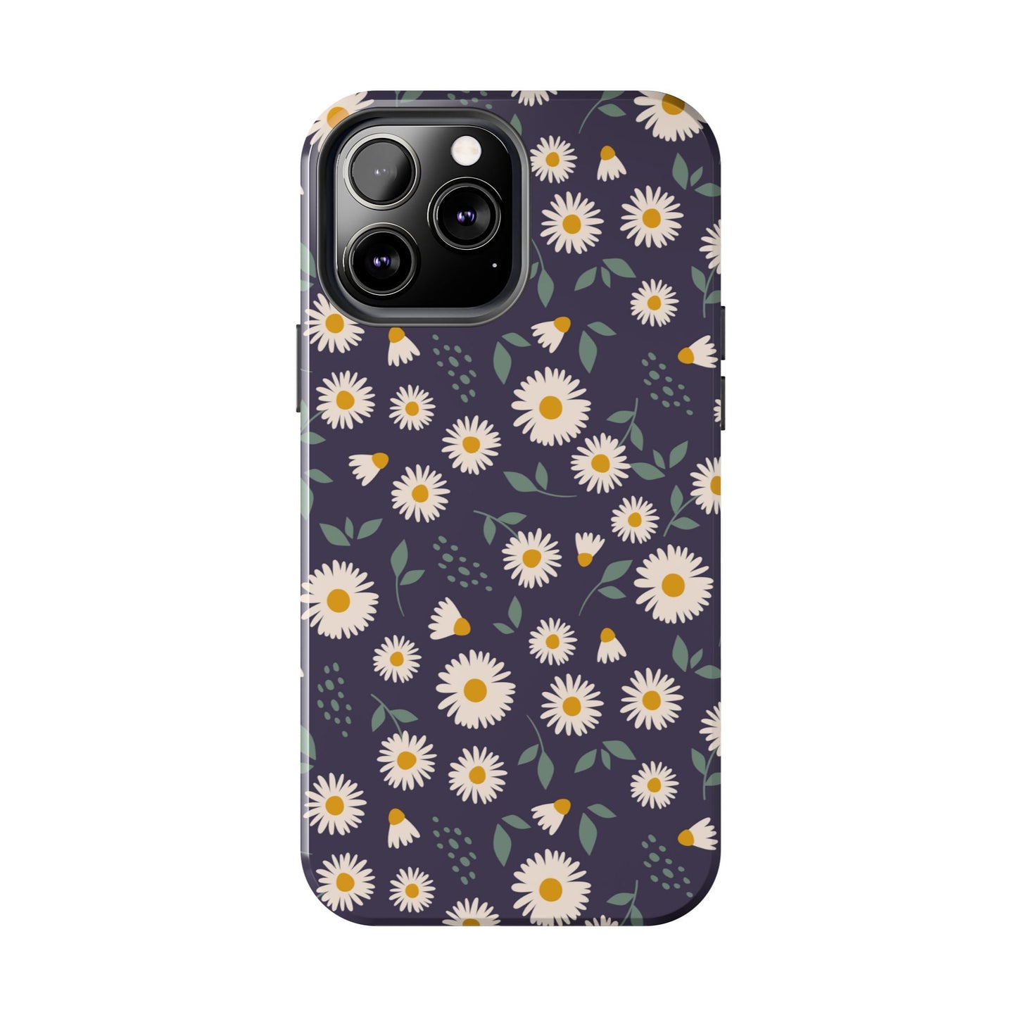 Midnight Daisy iPhone Case – Dark Navy Floral Design, Slim and Protective - BOGO Cases
