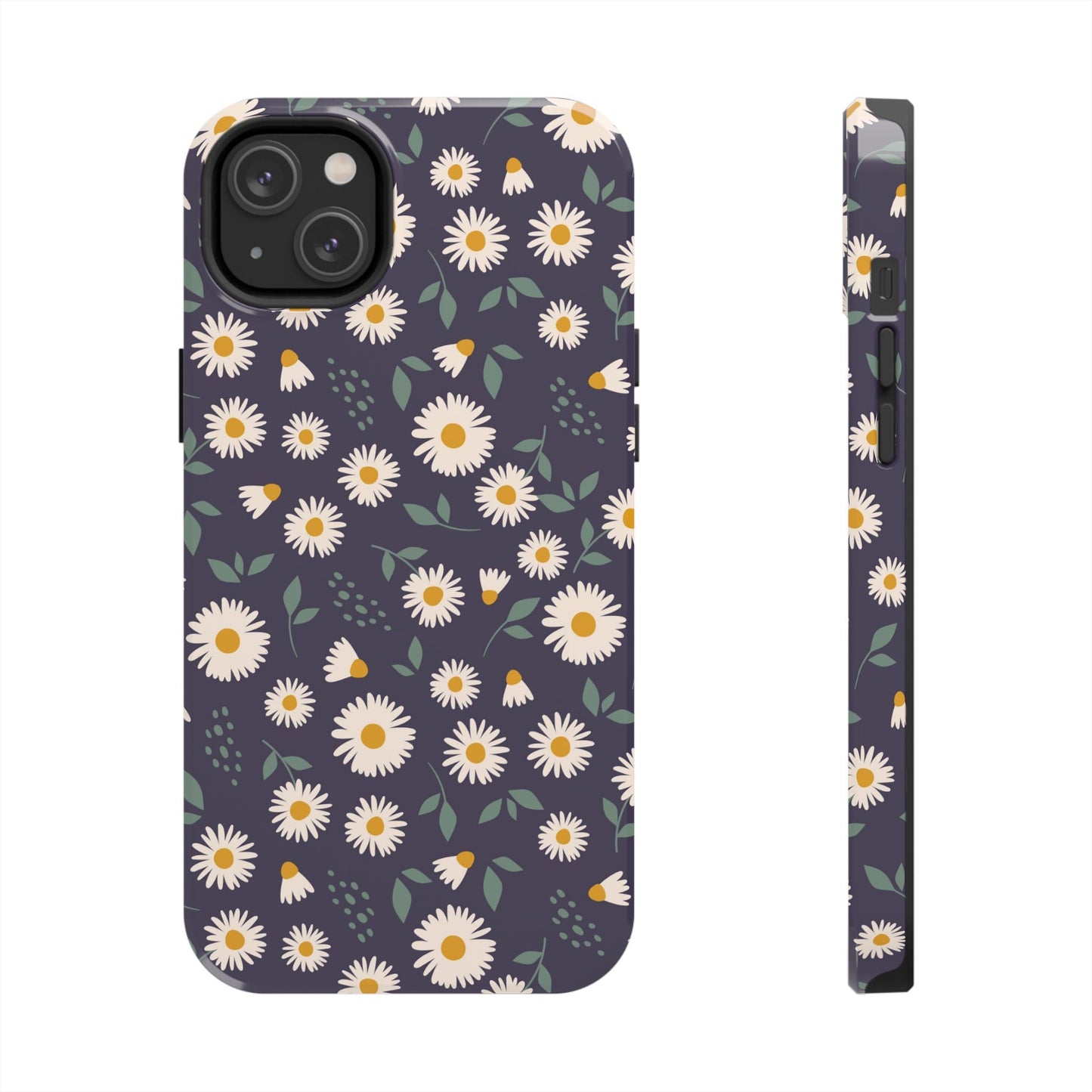 Midnight Daisy iPhone Case – Dark Navy Floral Design, Slim and Protective - BOGO Cases