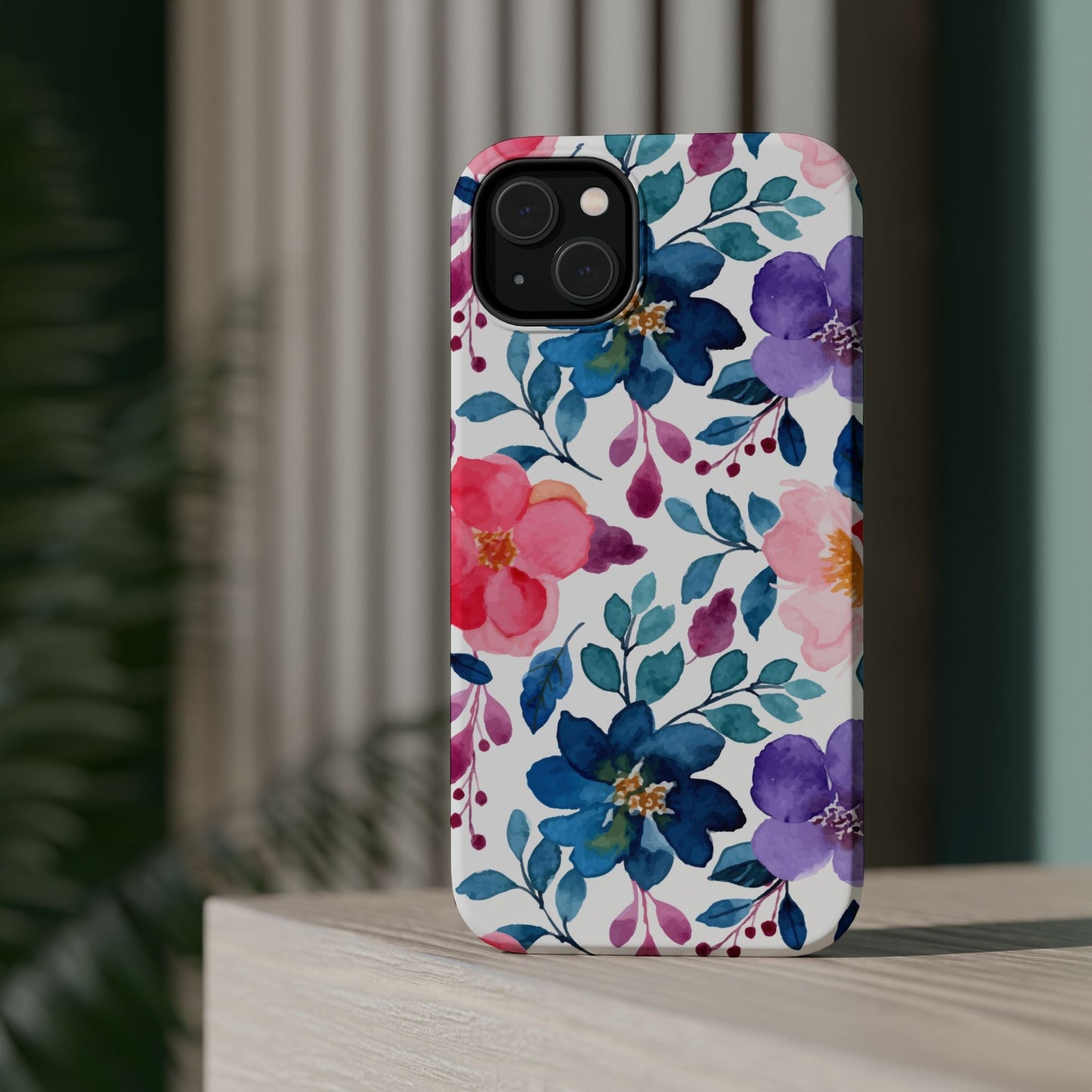 Mystic Bloom – MagSafe Case with Vibrant Watercolor Florals - BOGO Cases