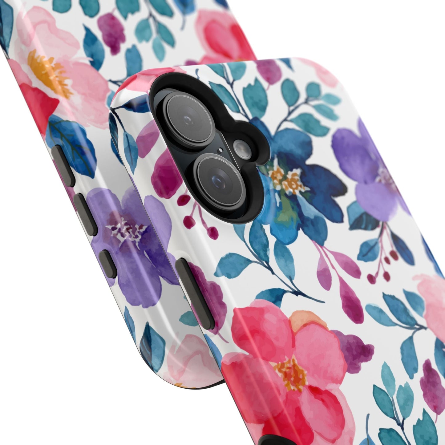 Mystic Bloom – MagSafe Case with Vibrant Watercolor Florals - BOGO Cases