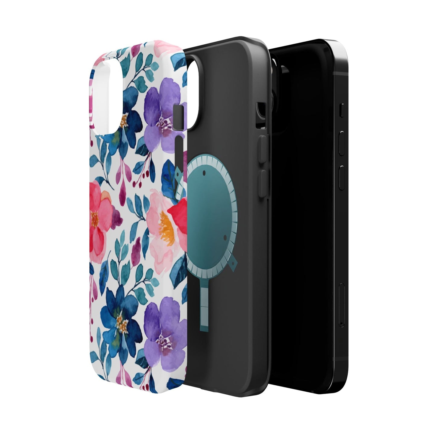 Mystic Bloom – MagSafe Case with Vibrant Watercolor Florals - BOGO Cases