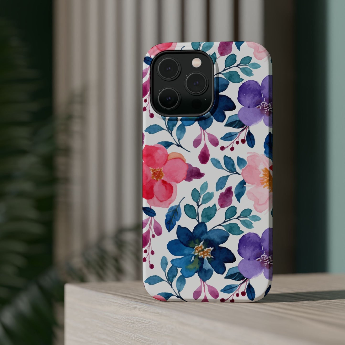 Mystic Bloom – MagSafe Case with Vibrant Watercolor Florals - BOGO Cases