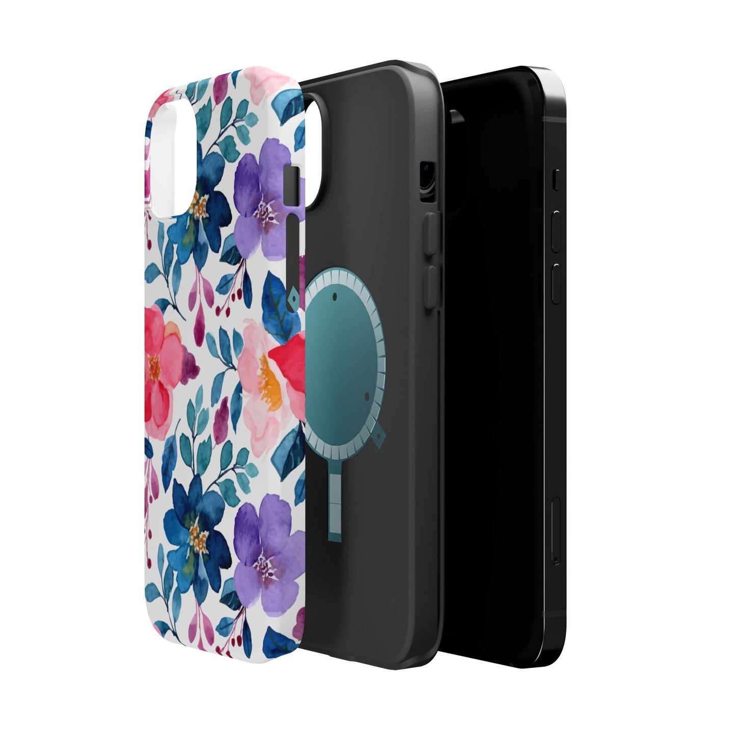 Mystic Bloom – MagSafe Case with Vibrant Watercolor Florals - BOGO Cases