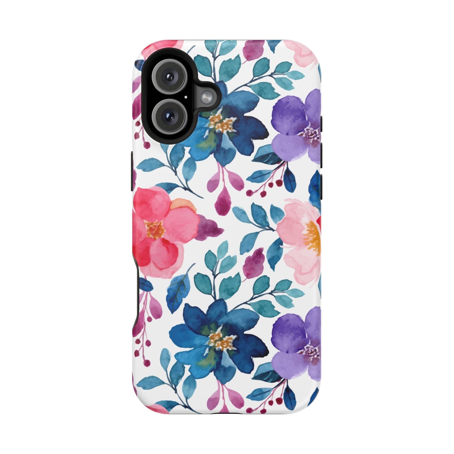 Mystic Bloom – MagSafe Case with Vibrant Watercolor Florals - BOGO Cases