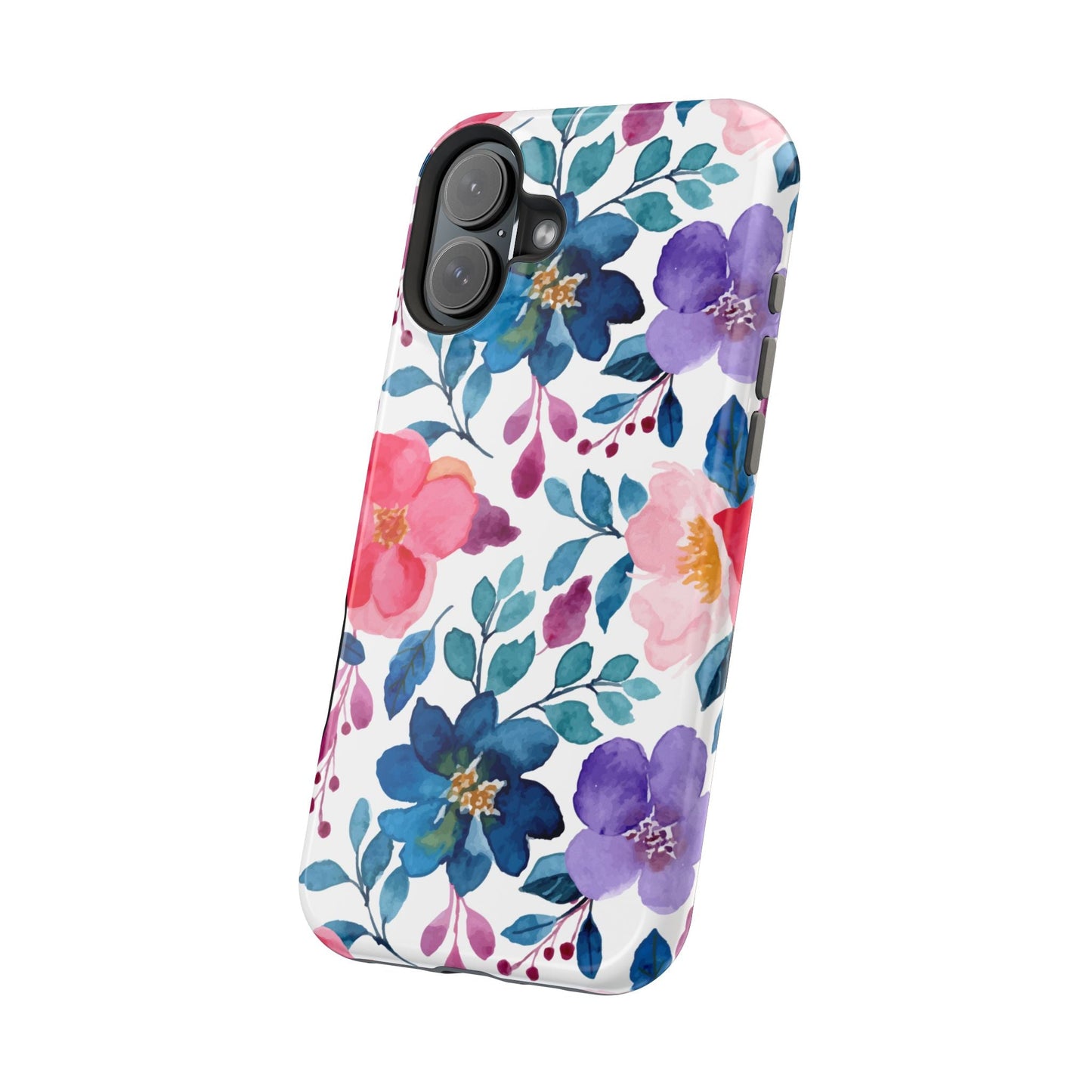 Mystic Bloom – MagSafe Case with Vibrant Watercolor Florals - BOGO Cases